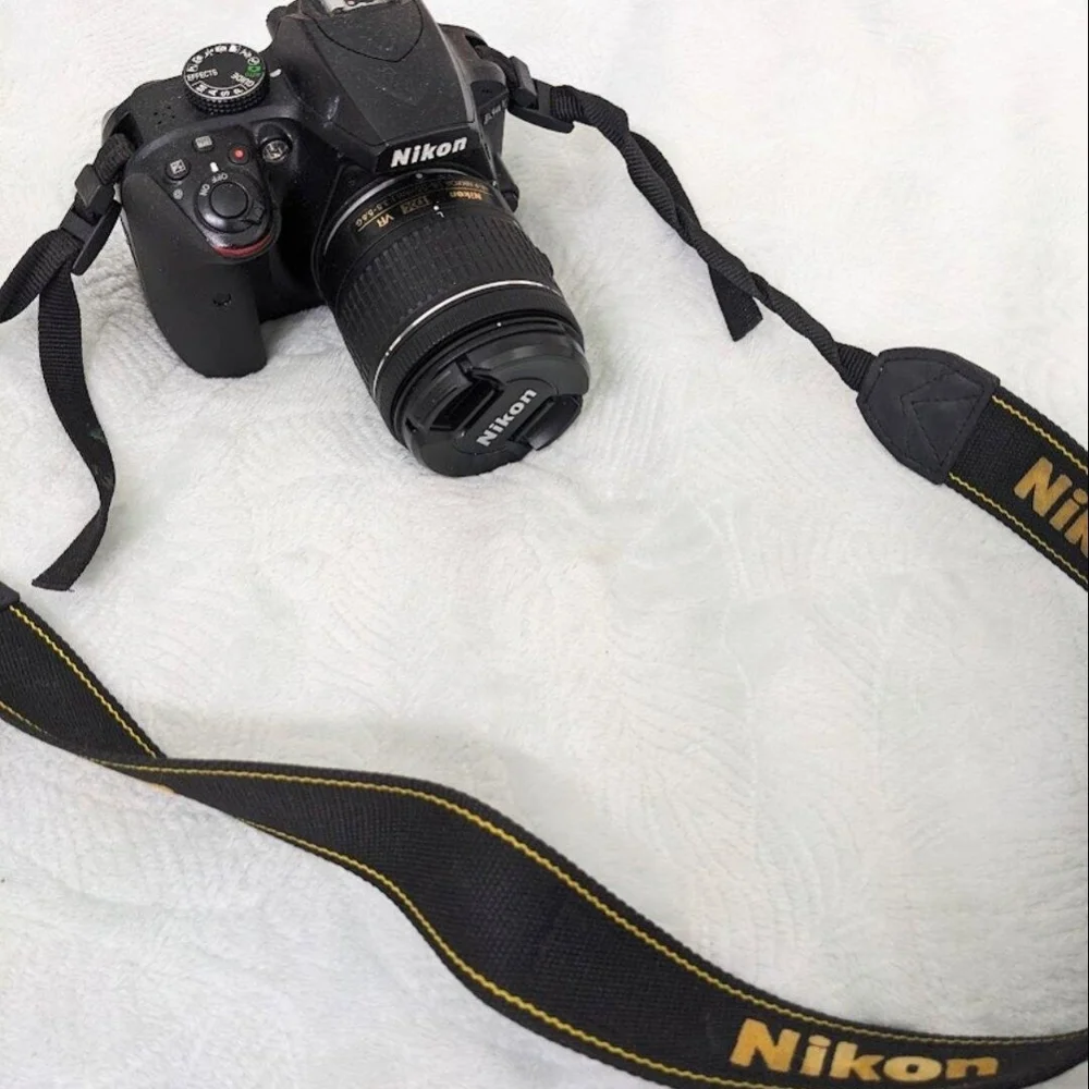 Nikon Black DSLR Camera with Lens